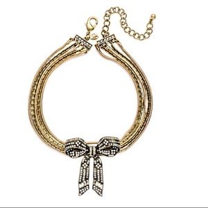 sequin-nyc Jewelry - Sequin-NYC Bow Statement Choker Necklace sequin-nyc Jewelry - Sequin-NYC Bow Statement Choker Necklace